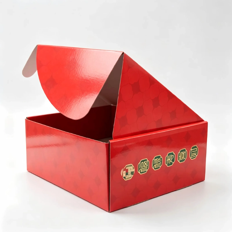 Custom dieline design for collapsible food gift packaging box